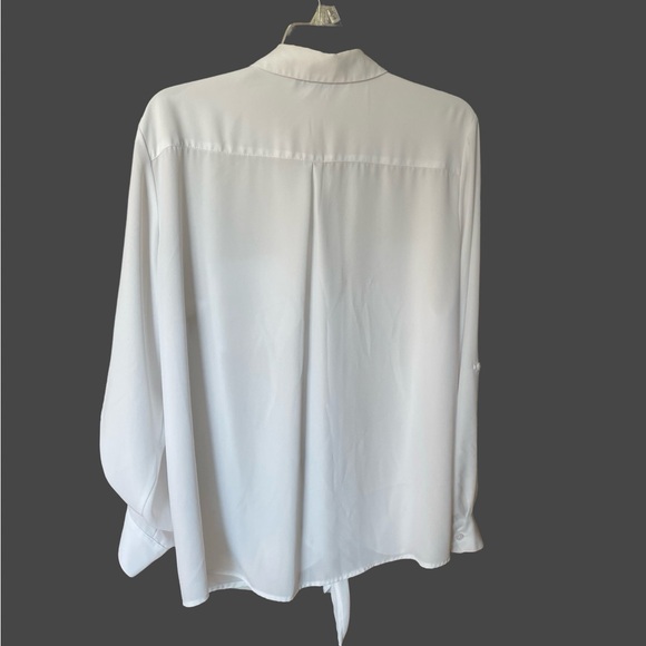 Button up waist tie long sleeve blouse - Picture 3 of 5